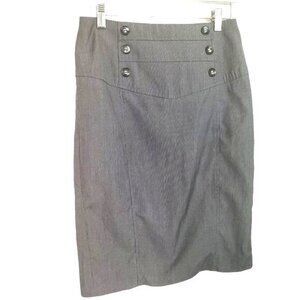 B*WEAR Pencil Skirt Womens SZ 7 Gray Retro Academia‎ Secretary Business Casual